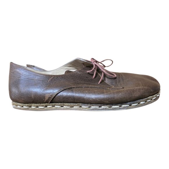 Men's Atlantis Handmade Coffee Oxford Shoes - Picture 3 of 5